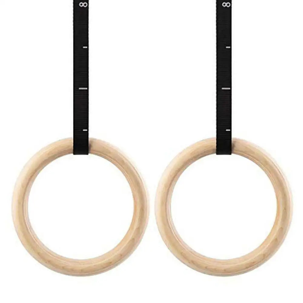 Wooden Gymnastic Rings 28/32Mm Exercise Fitness Rings Gym Pull Ups Buckles Indoor Yoga Crossfit Strength Training Rings Gimnasia